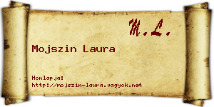 Mojszin Laura névjegykártya