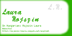 laura mojszin business card
